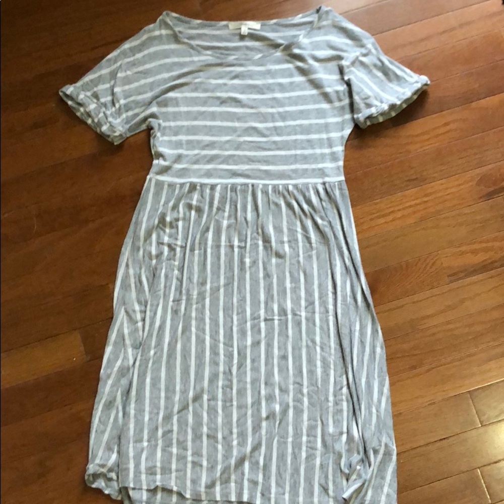 Grey striped dress